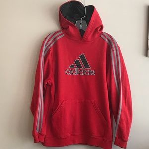 Adidas Red Hooded Sweatshirt Size XL